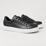 Par de zapatillas Isahia Negro de cuero napa
