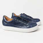 Par de zapatillas Isaya Azul de cuero