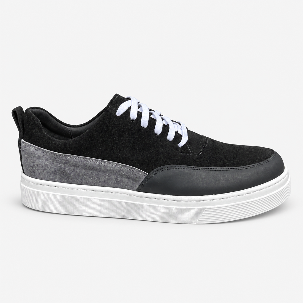 Jack Gamuza Negro/Gris — vista lateral