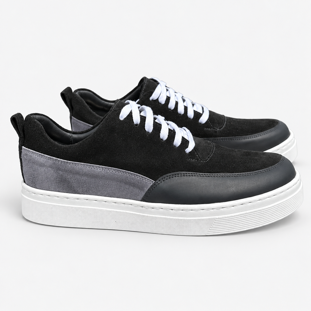 Jack Gamuza Negro/Gris — vista del par