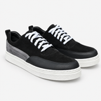 Jack Gamuza Negro/Gris — vista diagonal