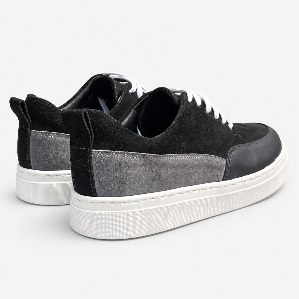 Jack Gamuza Negro/Gris — vista posterior