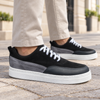 Jack Gamuza Negro/Gris — con modelo