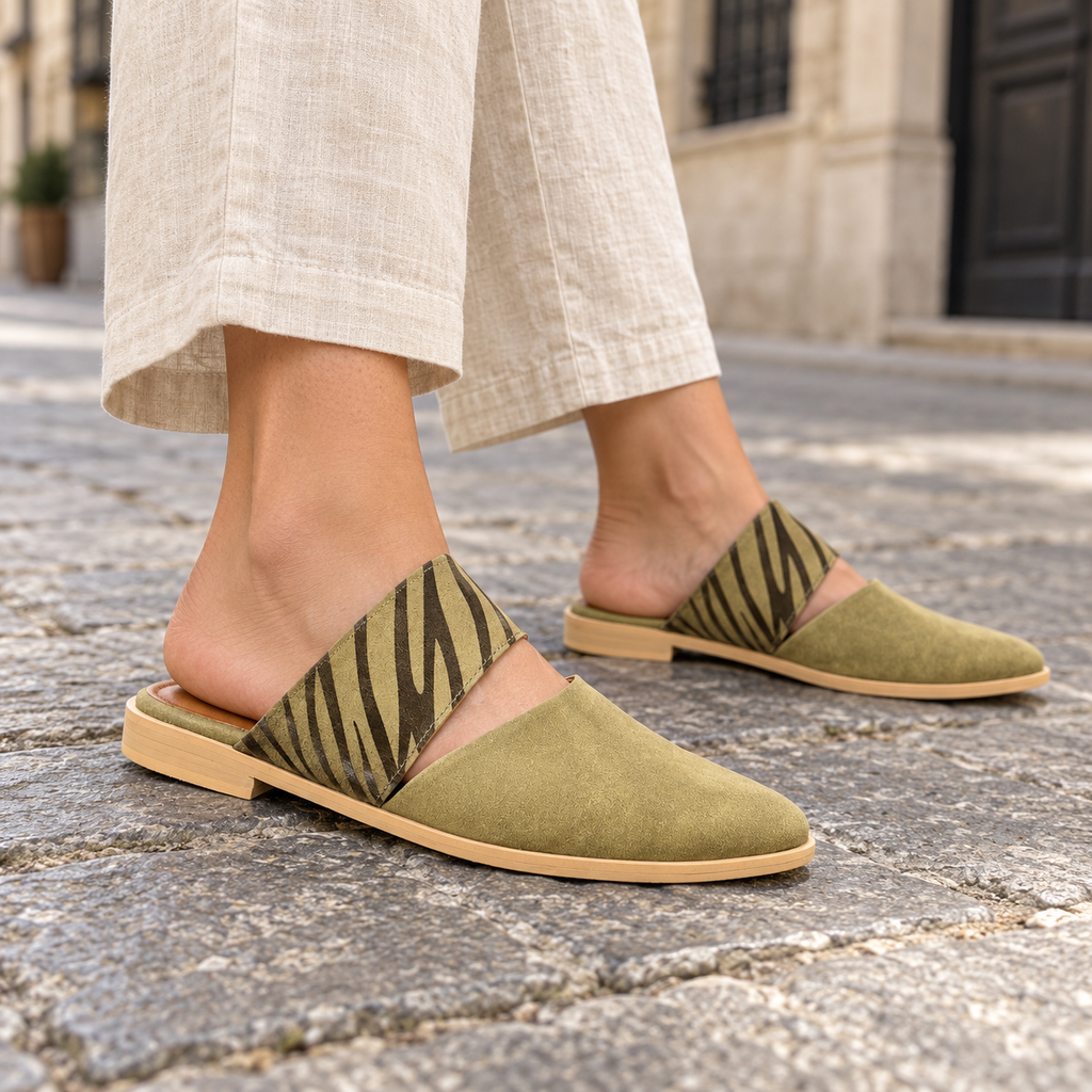 Lía Verde Cebra con modelo