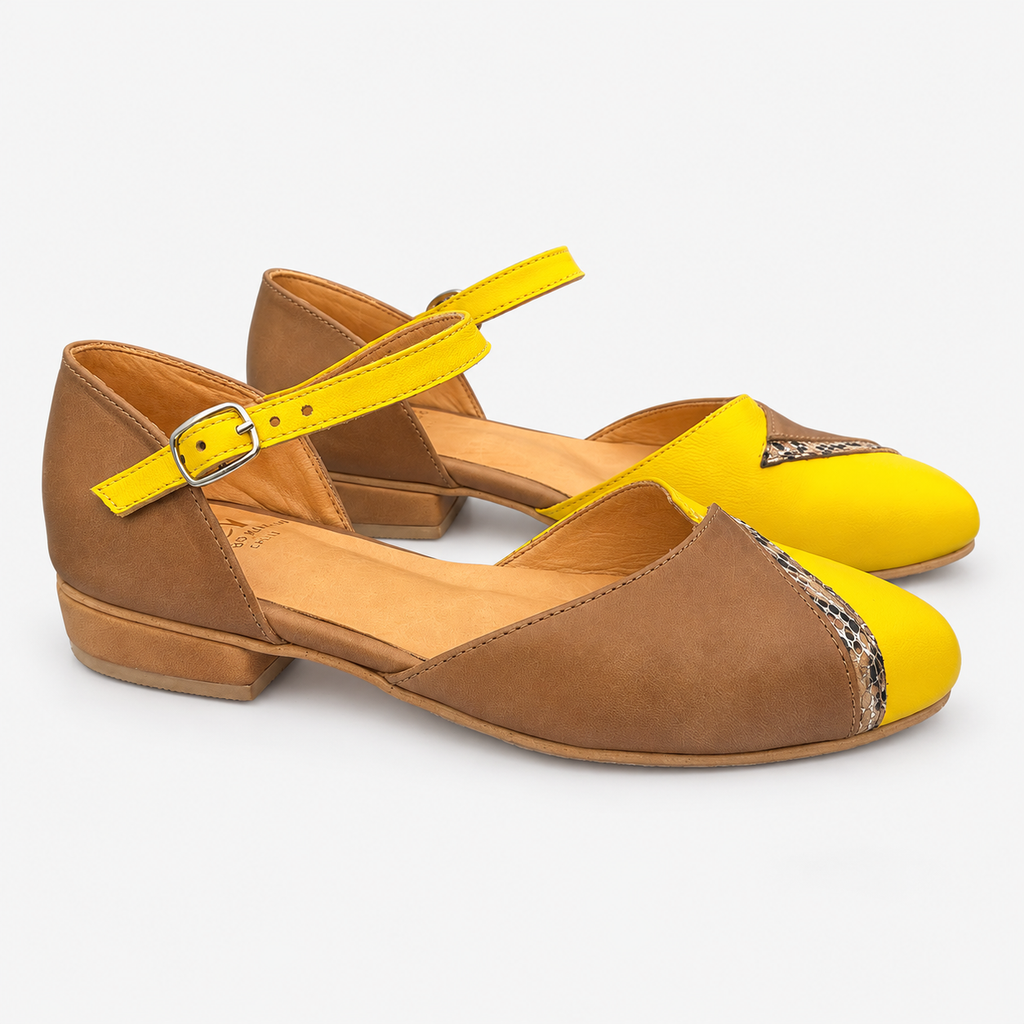 Vera Camel Amarillo — vista del par